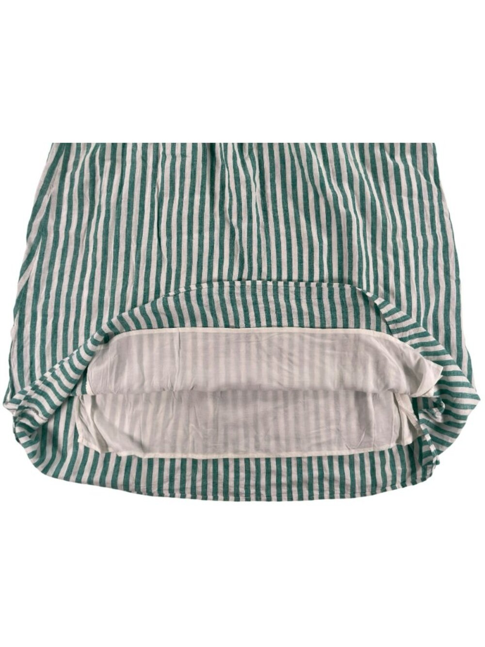 Z Supply Bayside Striped Linen Maxi Dress Adjustable Straps Green/White Sz S NEW - Picture 8 of 10